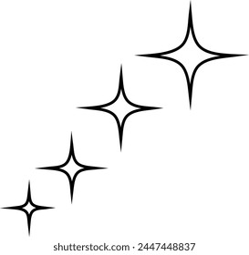 Star icon vector. Twinkling star illustration sign. Sparkles symbol. Shining burst logo.