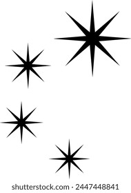 Star icon vector. Twinkling star illustration sign. Sparkles symbol. Shining burst logo.