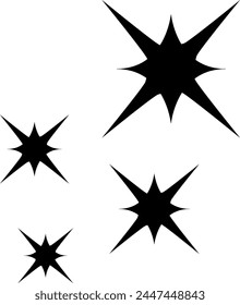 Icono de estrella Vector. Signo de ilustración de estrella centelleante. Símbolo Sparkles. Logotipo de ráfaga brillante.