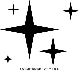 Star icon vector. Twinkling star illustration sign. Sparkles symbol. Shining burst logo.