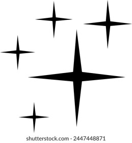 Star icon vector. Twinkling star illustration sign. Sparkles symbol. Shining burst logo.