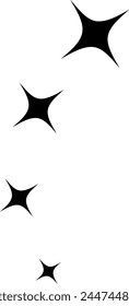 Star icon vector. Twinkling star illustration sign. Sparkles symbol. Shining burst logo.