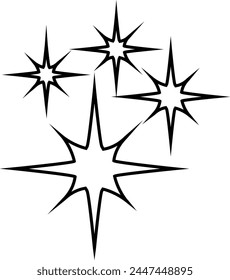 Star icon vector. Twinkling star illustration sign. Sparkles symbol. Shining burst logo.