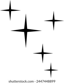 Star icon vector. Twinkling star illustration sign. Sparkles symbol. Shining burst logo.
