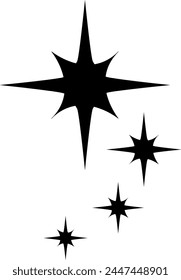 Star icon vector. Twinkling star illustration sign. Sparkles symbol. Shining burst logo.