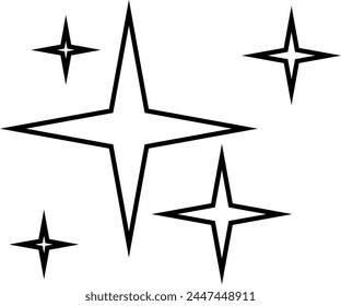 Star icon vector. Twinkling star illustration sign. Sparkles symbol. Shining burst logo.