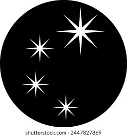 Star icon vector. Twinkling star illustration sign. Sparkles symbol. Shining burst logo.