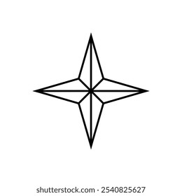 Star icon vector. Twinkling star illustration sign. Sparkles symbol. Shining burst logo.