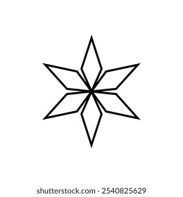 Star icon vector. Twinkling star illustration sign. Sparkles symbol. Shining burst logo.