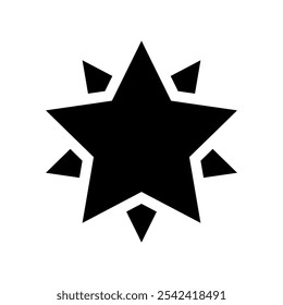 Sternsymbol-Vektor. Sternbild-Symbol mit Twinkling. Funkelndes Symbol. Leuchtendes Burst-Logo.