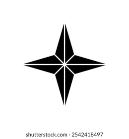 Star icon vector. Twinkling star illustration sign. Sparkles symbol. Shining burst logo.