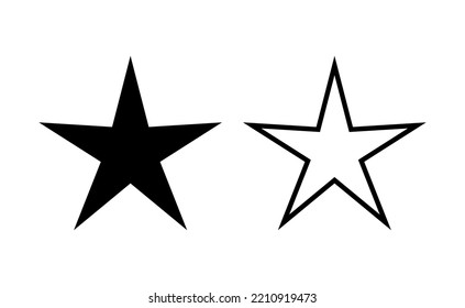 Vector de icono de estrella para aplicaciones web y móviles. signo de clasificación y símbolo. icono de estrella favorita