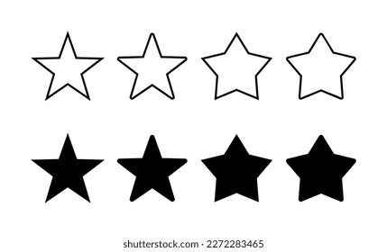 Star Icon vector for web and mobile app. rating sign and symbol. favourite star icon