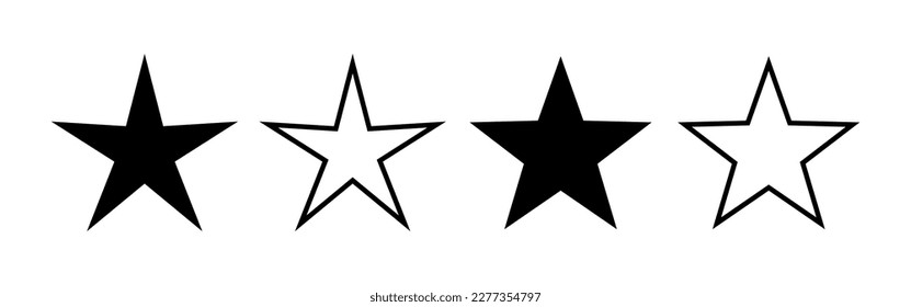 Star Icon vector for web and mobile app. rating sign and symbol. favourite star icon