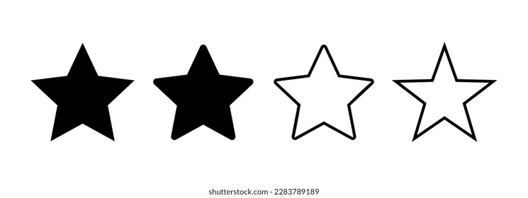 Star Icon vector for web and mobile app. rating sign and symbol. favourite star icon