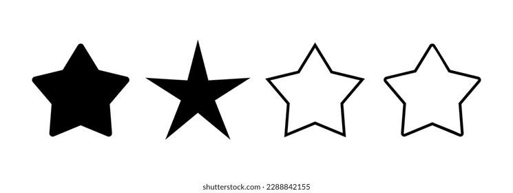 Star Icon vector for web and mobile app. rating sign and symbol. favourite star icon