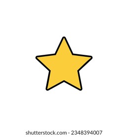 Star Icon vector for web and mobile app. rating sign and symbol. favourite star icon