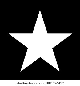 Star icon - star vector with white color and black background