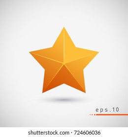 Star icon vector yellow favorite web symbol