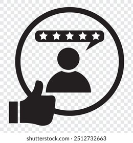 Icono de estrella. Vector amarillo aislado cinco estrellas. Concepto de Comentarios Cliente. Vector 5 estrellas de calificación de revisión. Diseño de forma de calidad. EPS 10.