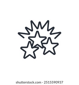 Sternsymbol. vector.Editable stroke.linear style Zeichen zur Verwendung Web-Design, logo.Symbol-Illustration.