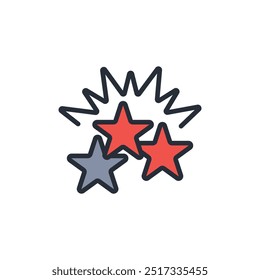 star icon. vector.Editable stroke.linear style sign for use web design,logo.Symbol illustration.