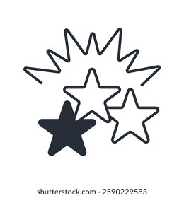 Star icon. vector.Editable stroke.linear style sign for use web design,logo.Symbol illustration.