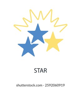 Star icon. vector.Editable stroke.linear style sign for use web design,logo.Symbol illustration.