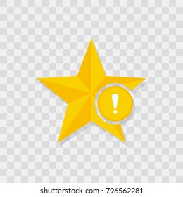 Star icon, warning icon sign vector symbol