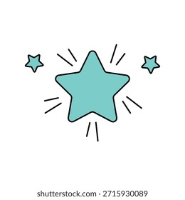 Icono de estrella con fondo blanco Vector Ilustración de stock