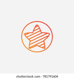 Star icon.gradient illustration isolated vector sign symbol
