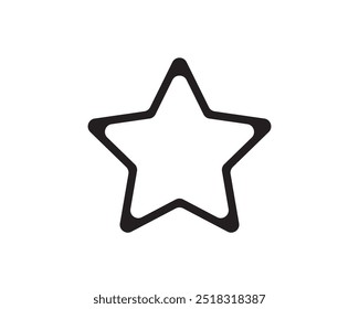 Sterne-Symbole einzeln auf weißem Hintergrund.