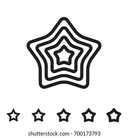Star Icons Isolated on White Background. Favorite Vector Symbol or Button Element Silhouette