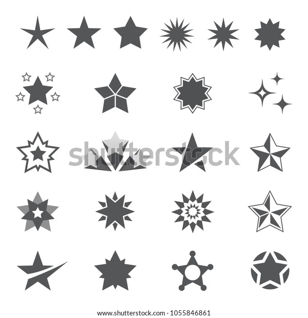 Star Icons Logos Collection Stock Vector (Royalty Free) 1055846861 ...