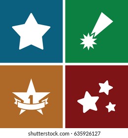 Star icons set. set of 4 star filled icons such as
