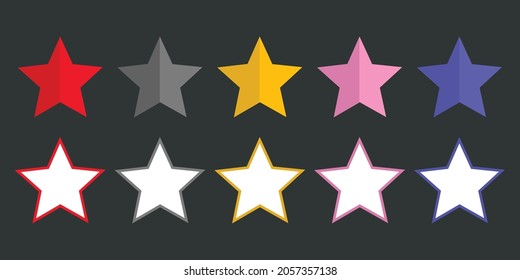 Star icons set. Star collection. Vector illustration