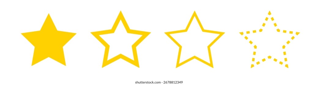 Star icons set icolated on a background. Vector illustration
