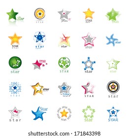 Star Icons Set - Isolated On White Background - Vector Illustration, Graphic Design Editable For Your Design