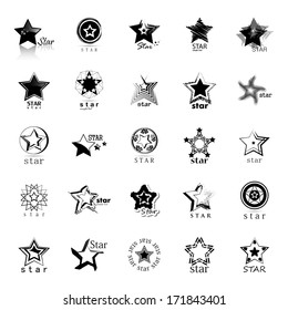 Star Icons Set - Isolated On White Background - Vector Illustration, Graphic Design Editable For Your Design