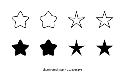 Star Icons set. rating sign and symbol. favourite star icon