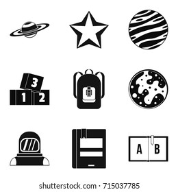 Star icons set. Simple set of 9 star vector icons for web isolated on white background