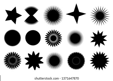 Star icons set. Vector illustration