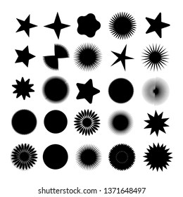 Star icons set. Vector illustration