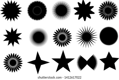 Star icons set. Vector illustration