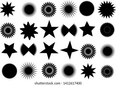 Star icons set. Vector illustration