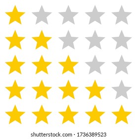 Star icons set vector illustration. Stars vector collection