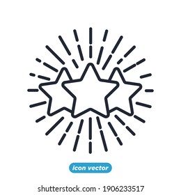 iconos de estrella. Estrella brillante. Resumen Ilustración vectorial del símbolo Falling Star
