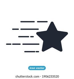 star icons. Shining star. Abstract Falling Star symbol vector illustration
