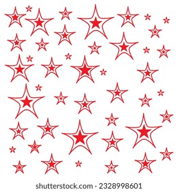 Star icons. Twinkling stars. Sparkles, shining burst. Christmas vector symbols isolated