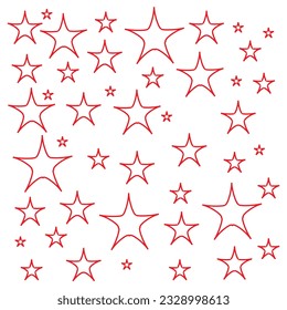Star icons. Twinkling stars. Sparkles, shining burst. Christmas vector symbols isolated
